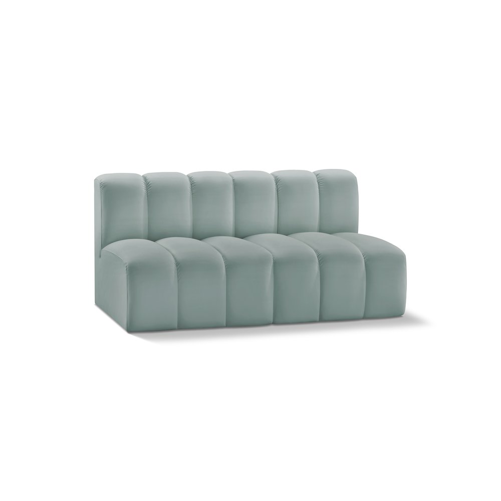 Arc Mint Green Vegan Leather Modular Sofa