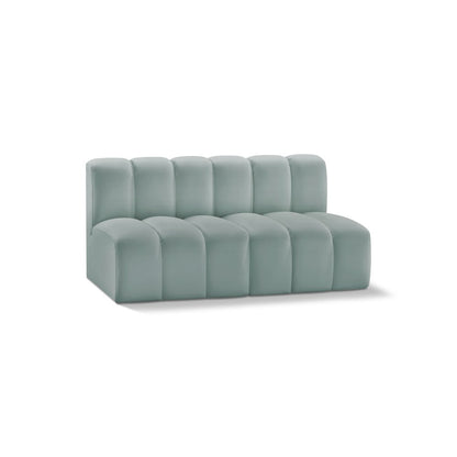 Arc Mint Green Vegan Leather Modular Sofa