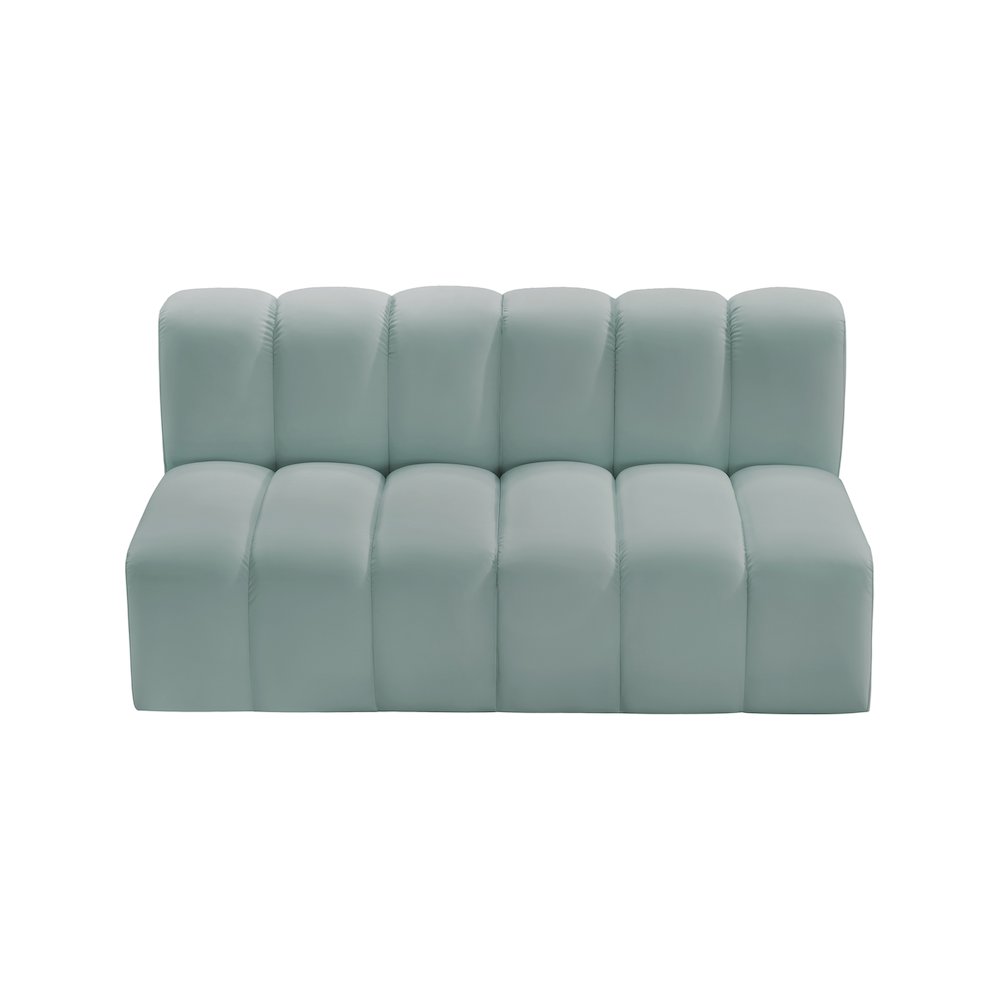 Arc Mint Green Vegan Leather Modular Sofa