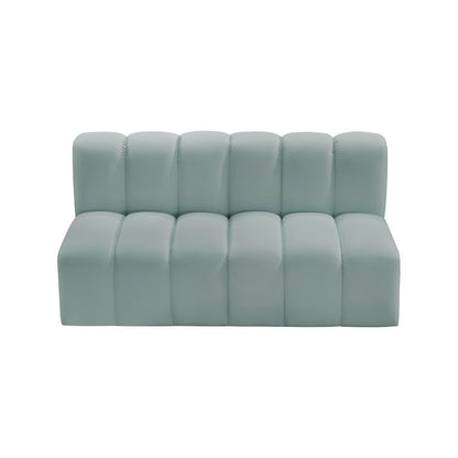 Arc Mint Green Vegan Leather Modular Sofa
