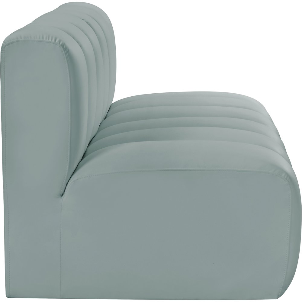 Arc Mint Green Vegan Leather Modular Sofa