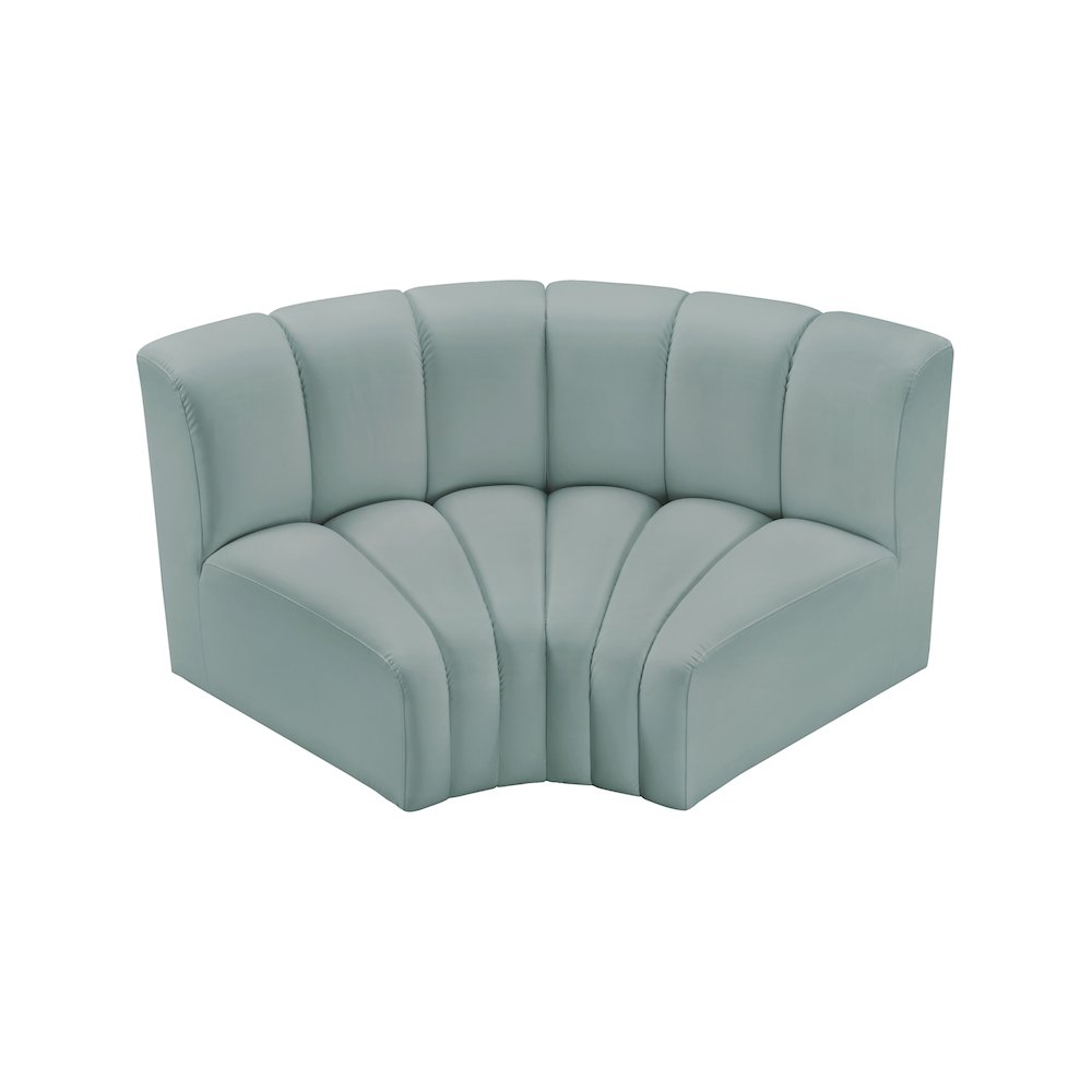 Arc Mint Green Vegan Leather Modular Sofa