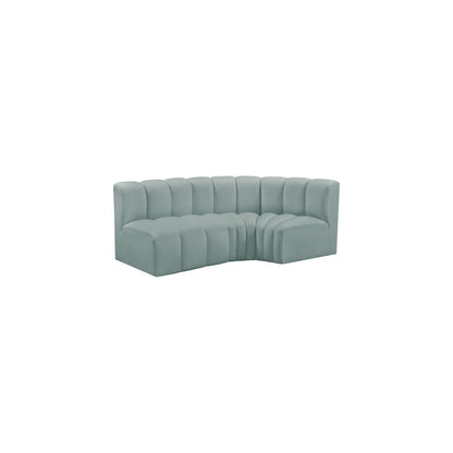 Arc Mint Green Vegan Leather Modular Sofa