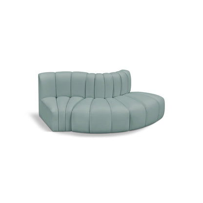 Arc Mint Green Vegan Leather Modular Sofa