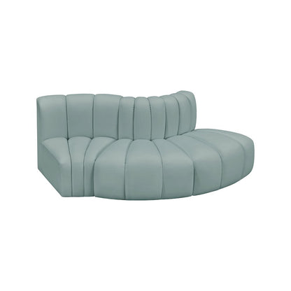 Arc Mint Green Vegan Leather Modular Sofa