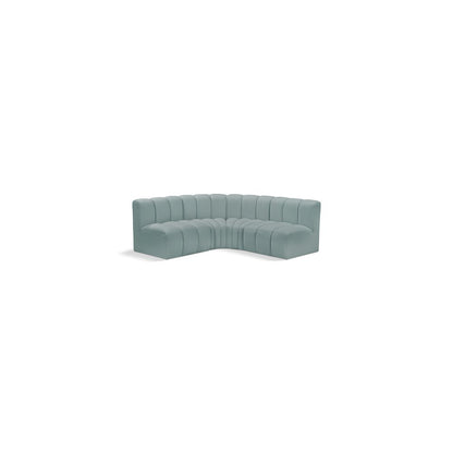 Arc Mint Green Vegan Leather Modular Sofa