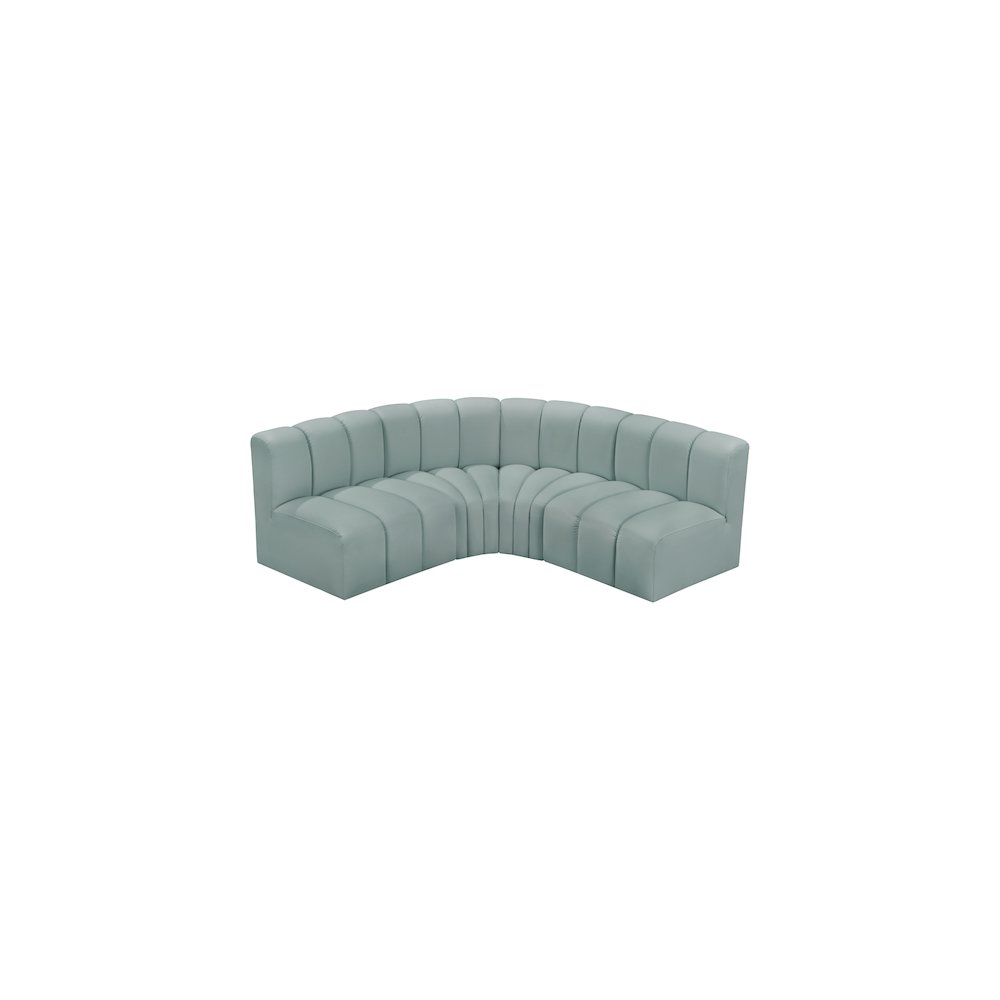 Arc Mint Green Vegan Leather Modular Sofa