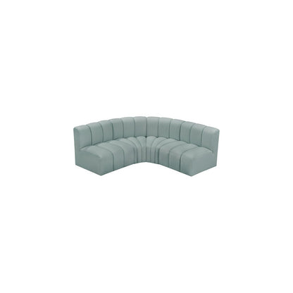 Arc Mint Green Vegan Leather Modular Sofa