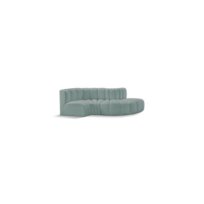 Arc Mint Green Vegan Leather Modular Sofa