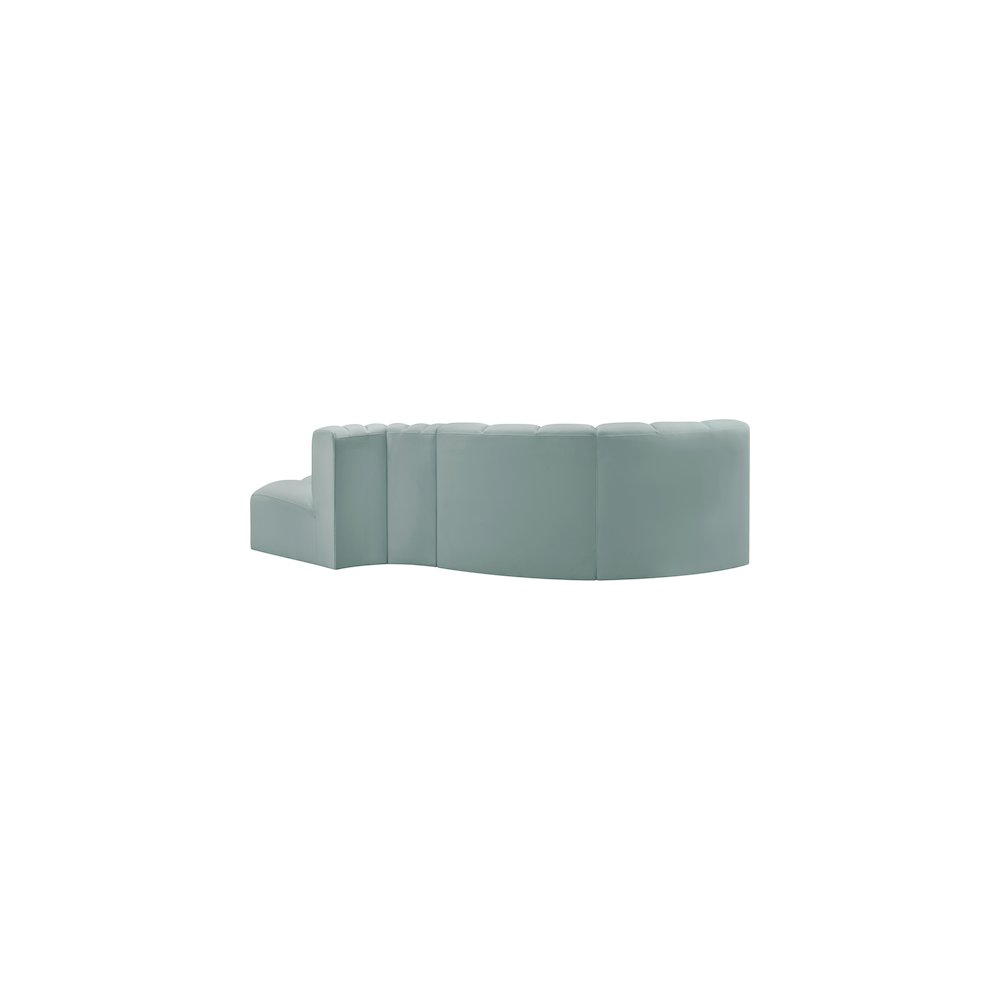Arc Mint Green Vegan Leather Modular Sofa