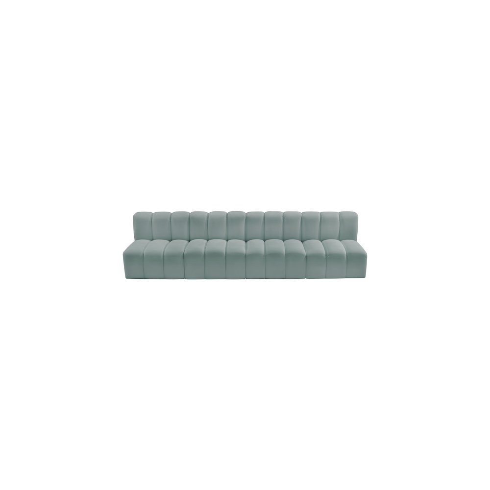 Arc Mint Green Vegan Leather Modular Sofa
