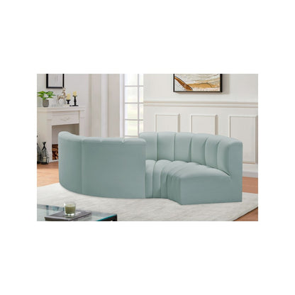 Arc Mint Green Vegan Leather Modular Sofa