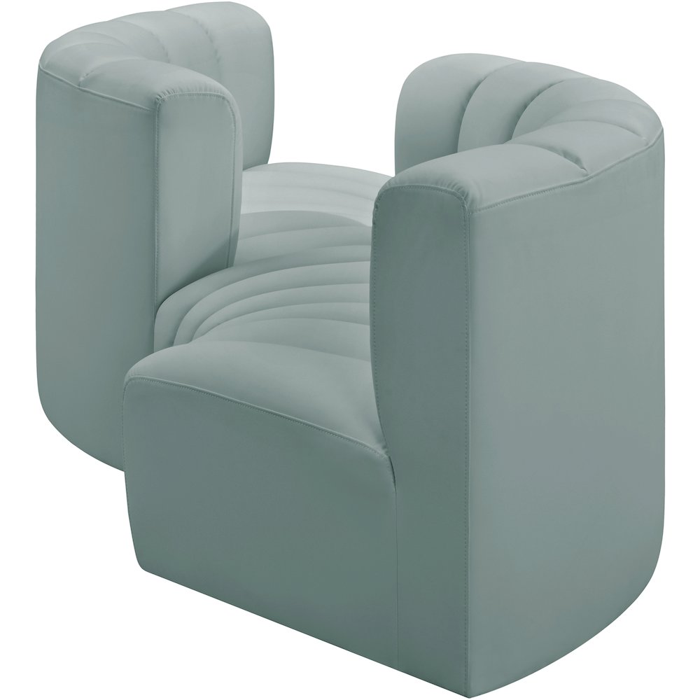 Arc Mint Green Vegan Leather Modular Sofa