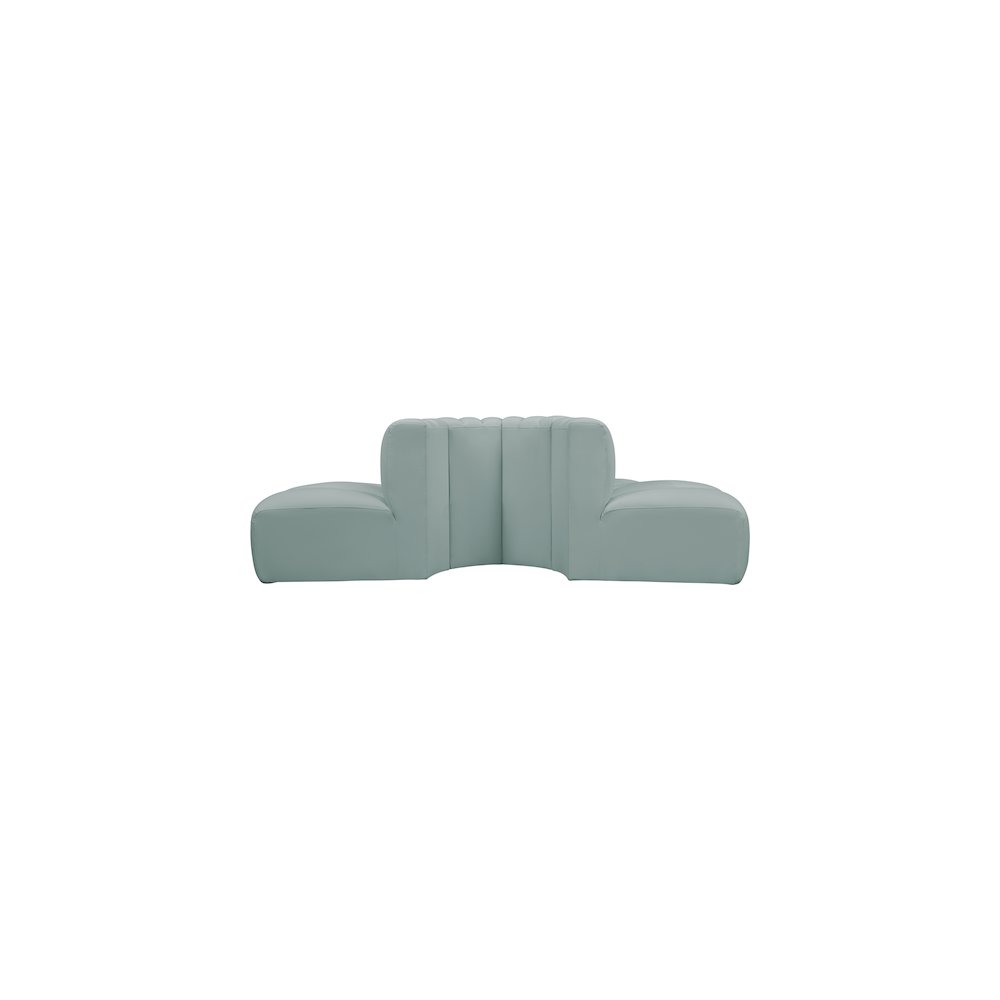 Arc Mint Green Vegan Leather Modular Sofa
