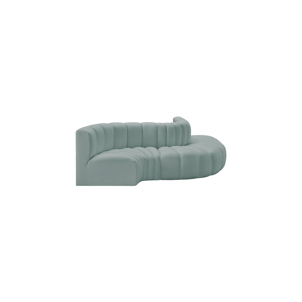 Arc Mint Green Vegan Leather Modular Sofa