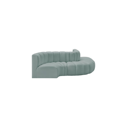 Arc Mint Green Vegan Leather Modular Sofa