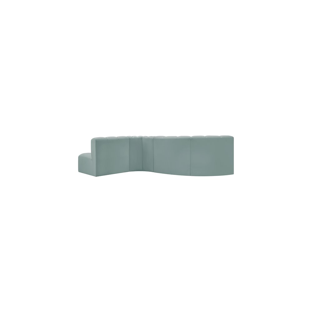 Arc Mint Green Vegan Leather Modular Sofa