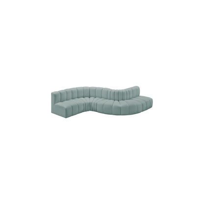 Arc Mint Green Vegan Leather Modular Sofa