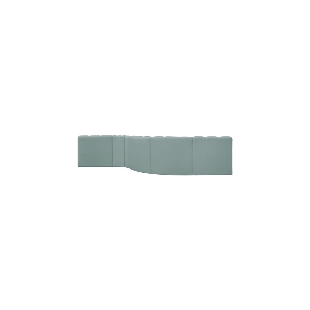Arc Mint Green Vegan Leather Modular Sofa