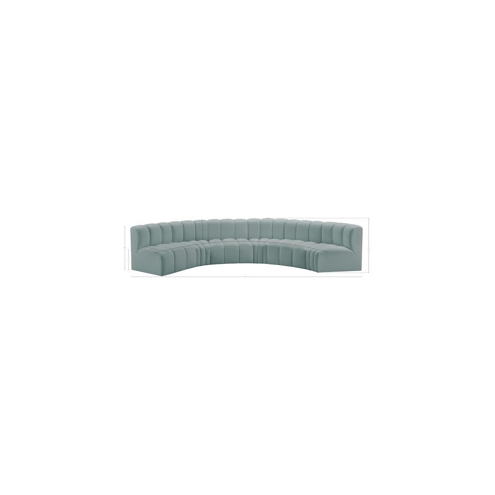 Arc Mint Green Vegan Leather Modular Sofa