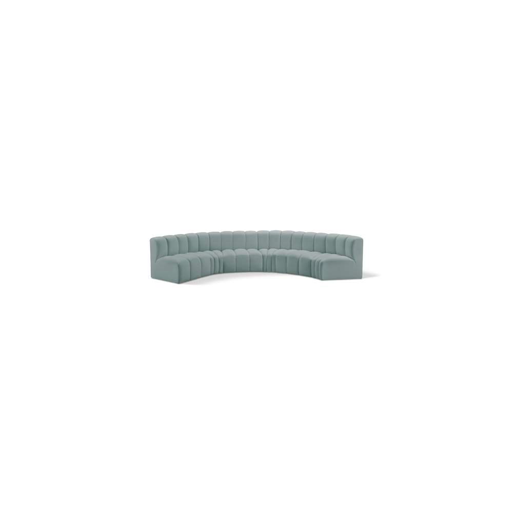 Arc Mint Green Vegan Leather Modular Sofa