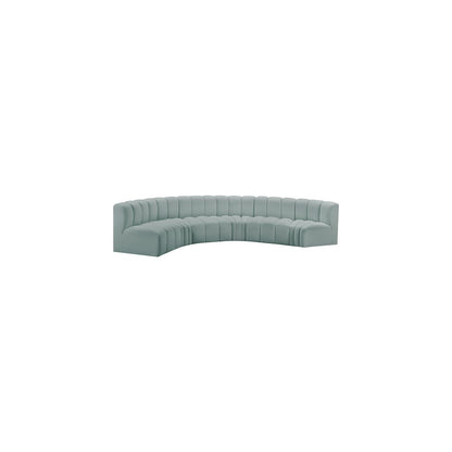 Arc Mint Green Vegan Leather Modular Sofa
