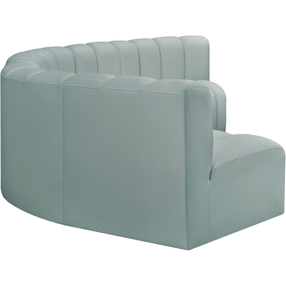 Arc Mint Green Vegan Leather Modular Sofa