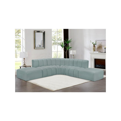 Arc Mint Green Vegan Leather Modular Sofa