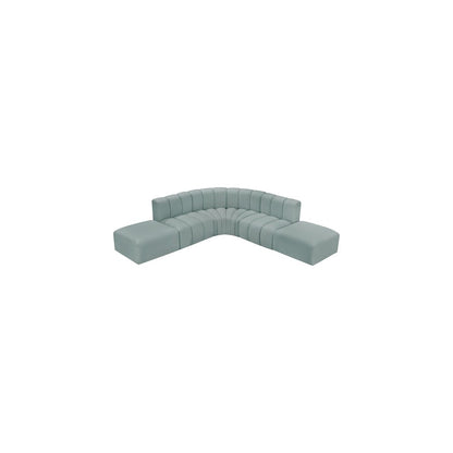 Arc Mint Green Vegan Leather Modular Sofa