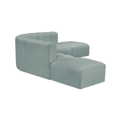Arc Mint Green Vegan Leather Modular Sofa