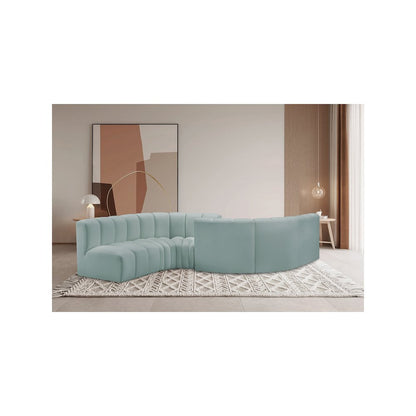 Arc Mint Green Vegan Leather Modular Sofa