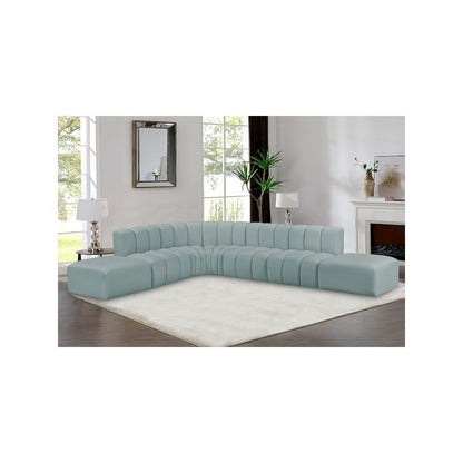 Arc Mint Green Vegan Leather Modular Sofa