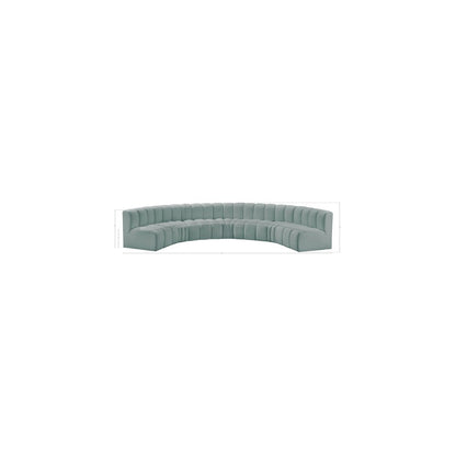 Arc Mint Green Vegan Leather Modular Sofa