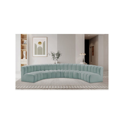 Arc Mint Green Vegan Leather Modular Sofa