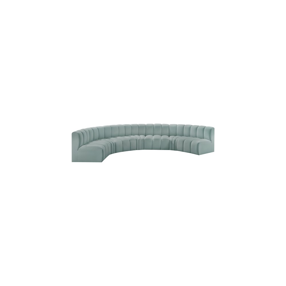 Arc Mint Green Vegan Leather Modular Sofa