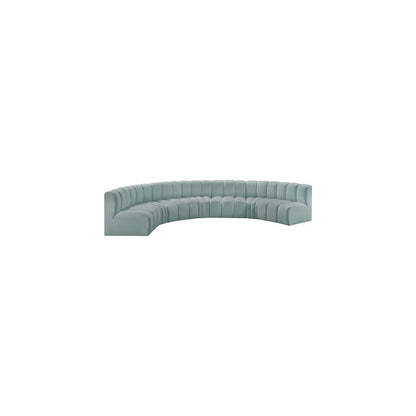 Arc Mint Green Vegan Leather Modular Sofa