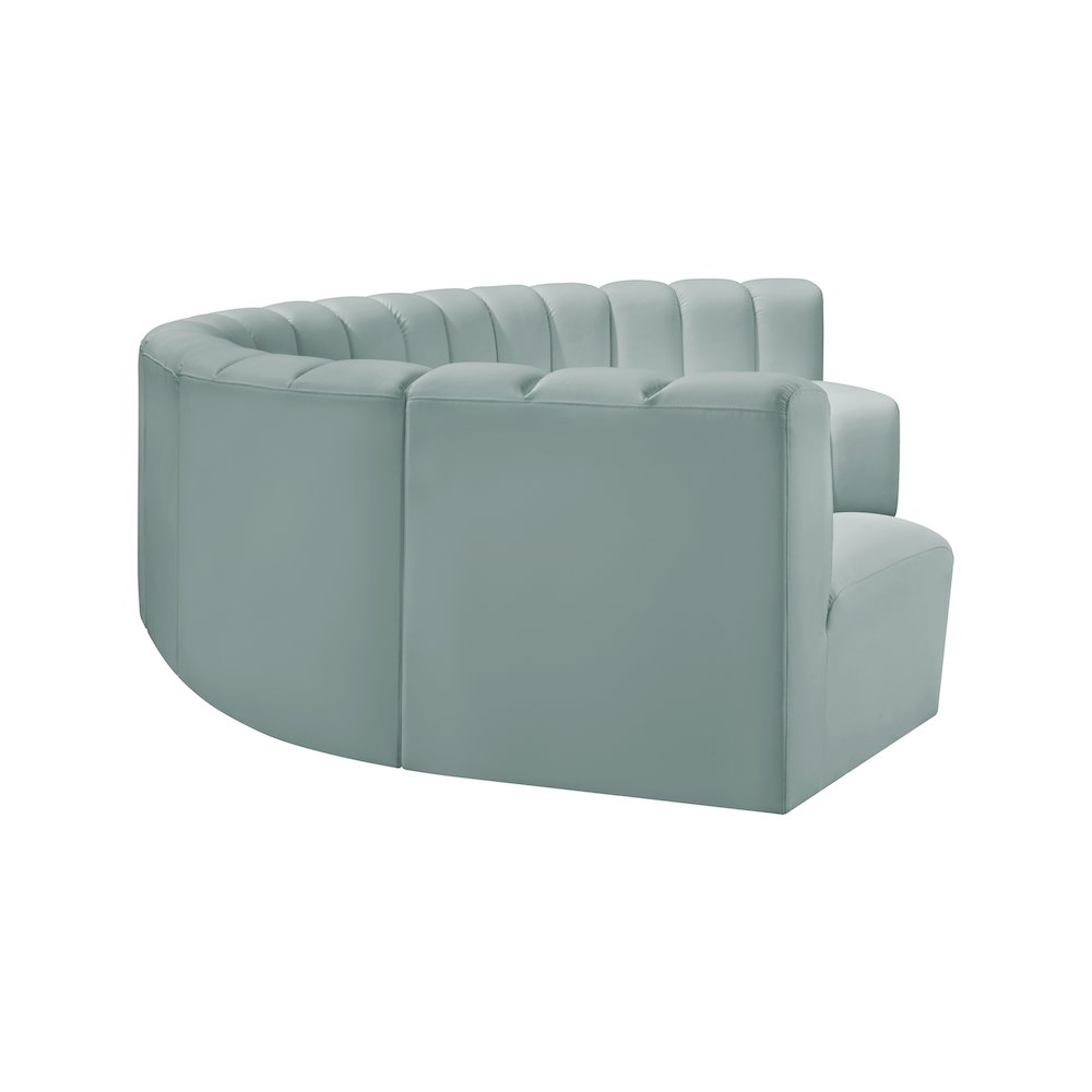 Arc Mint Green Vegan Leather Modular Sofa