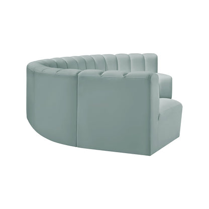 Arc Mint Green Vegan Leather Modular Sofa