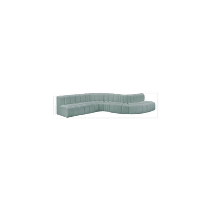 Arc Mint Green Vegan Leather Modular Sofa