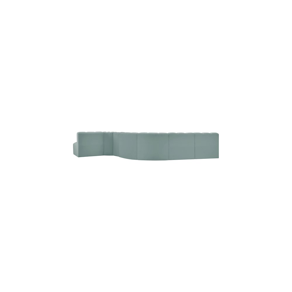 Arc Mint Green Vegan Leather Modular Sofa