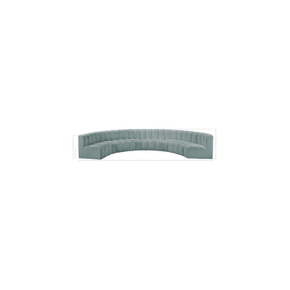 Arc Mint Green Vegan Leather Modular Sofa