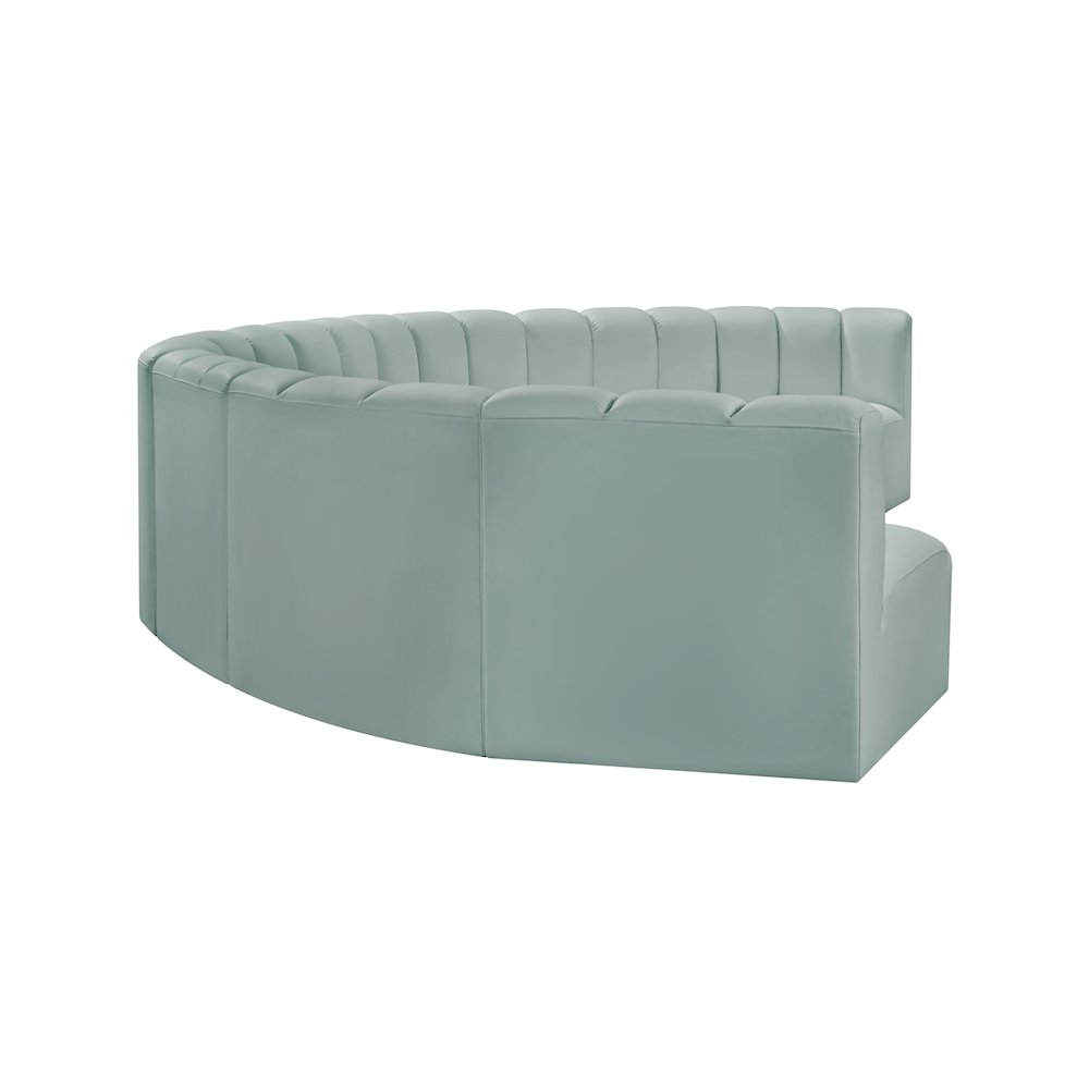 Arc Mint Green Vegan Leather Modular Sofa