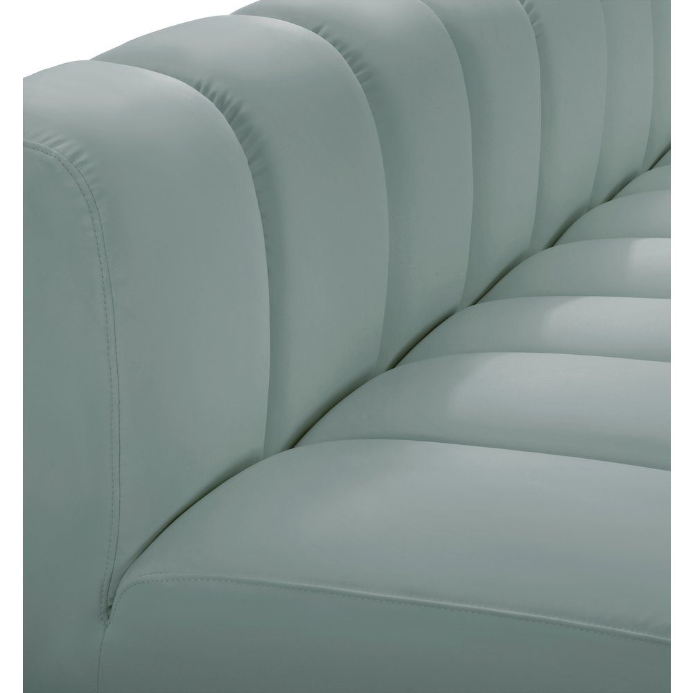 Arc Mint Green Vegan Leather Modular Sofa