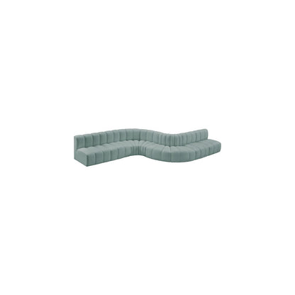 Arc Mint Green Vegan Leather Modular Sofa
