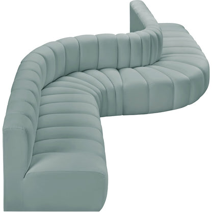 Arc Mint Green Vegan Leather Modular Sofa