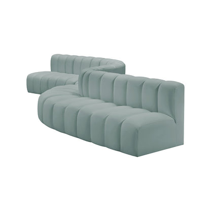 Arc Mint Green Vegan Leather Modular Sofa