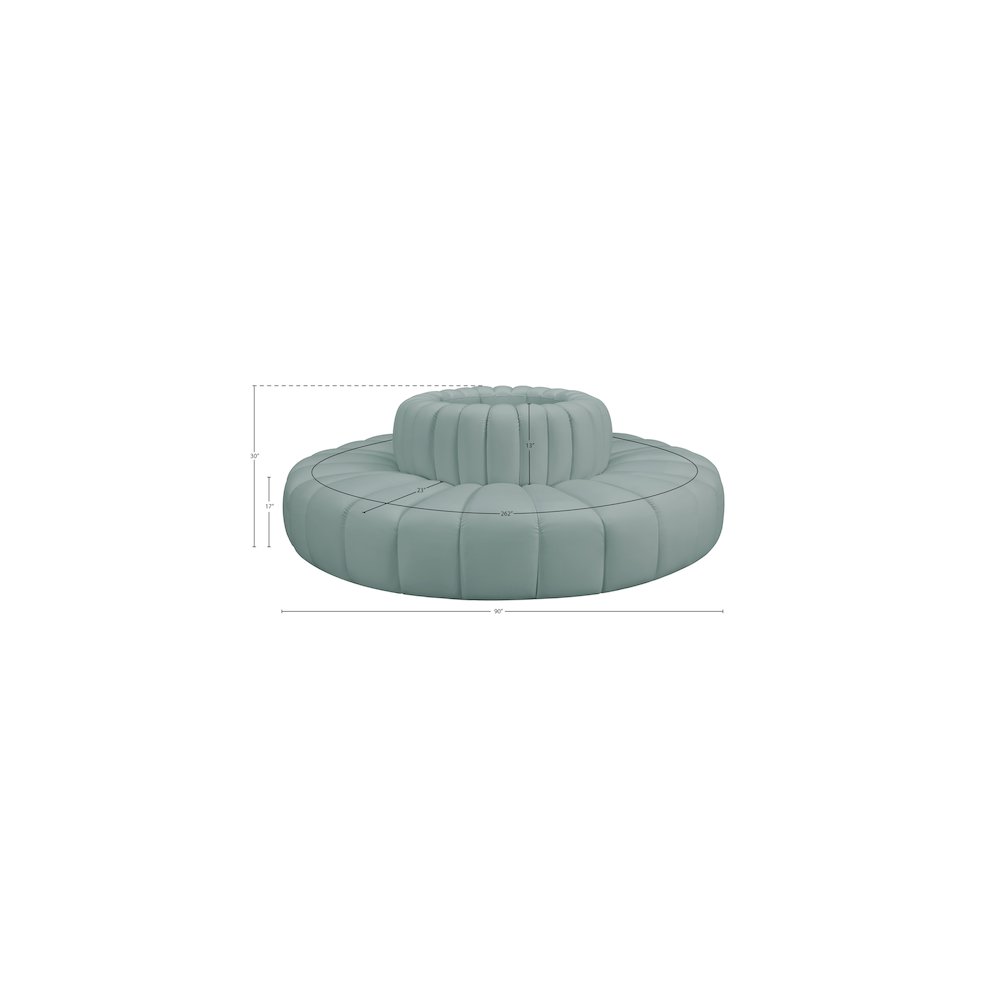 Arc Mint Green Vegan Leather Modular Sofa