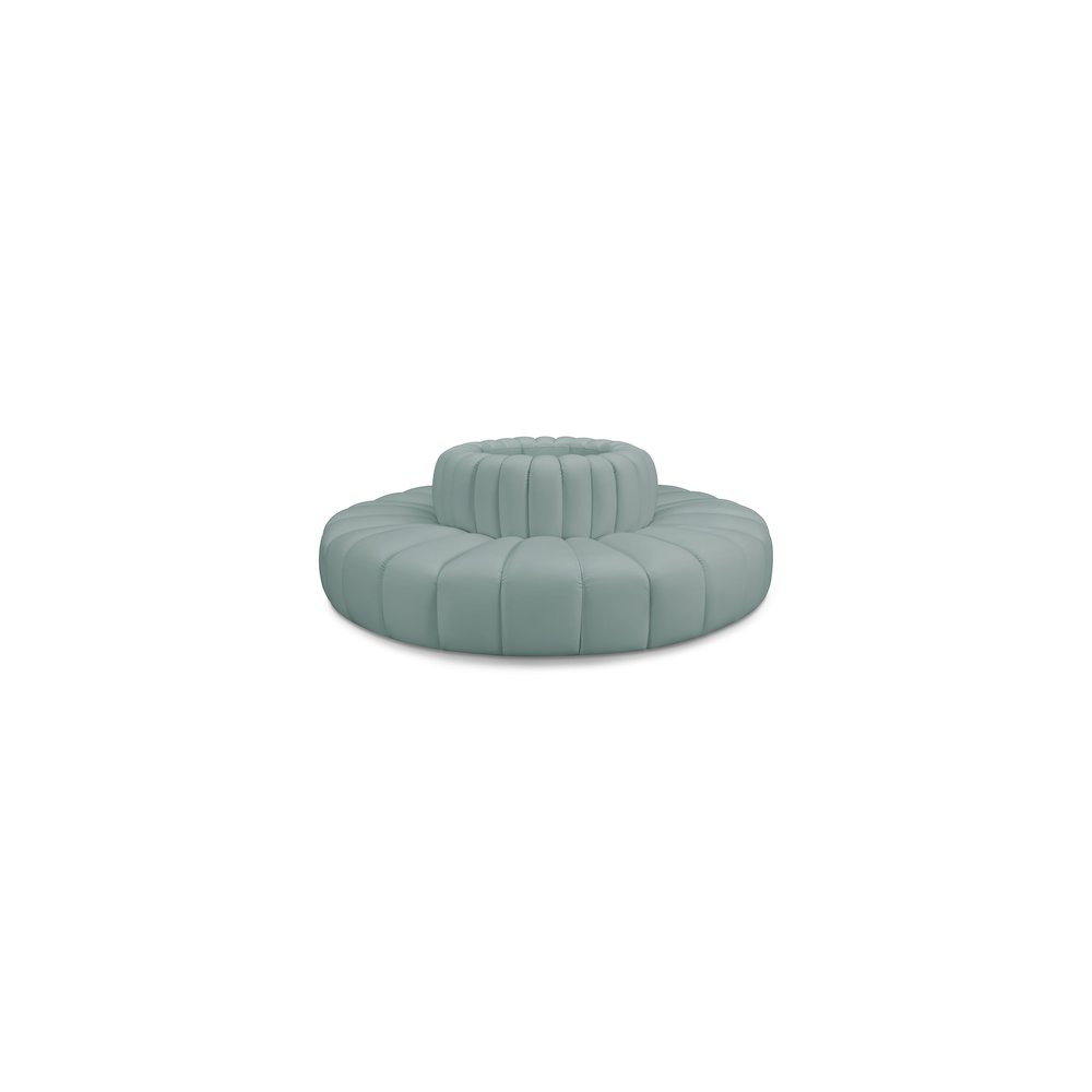 Arc Mint Green Vegan Leather Modular Sofa