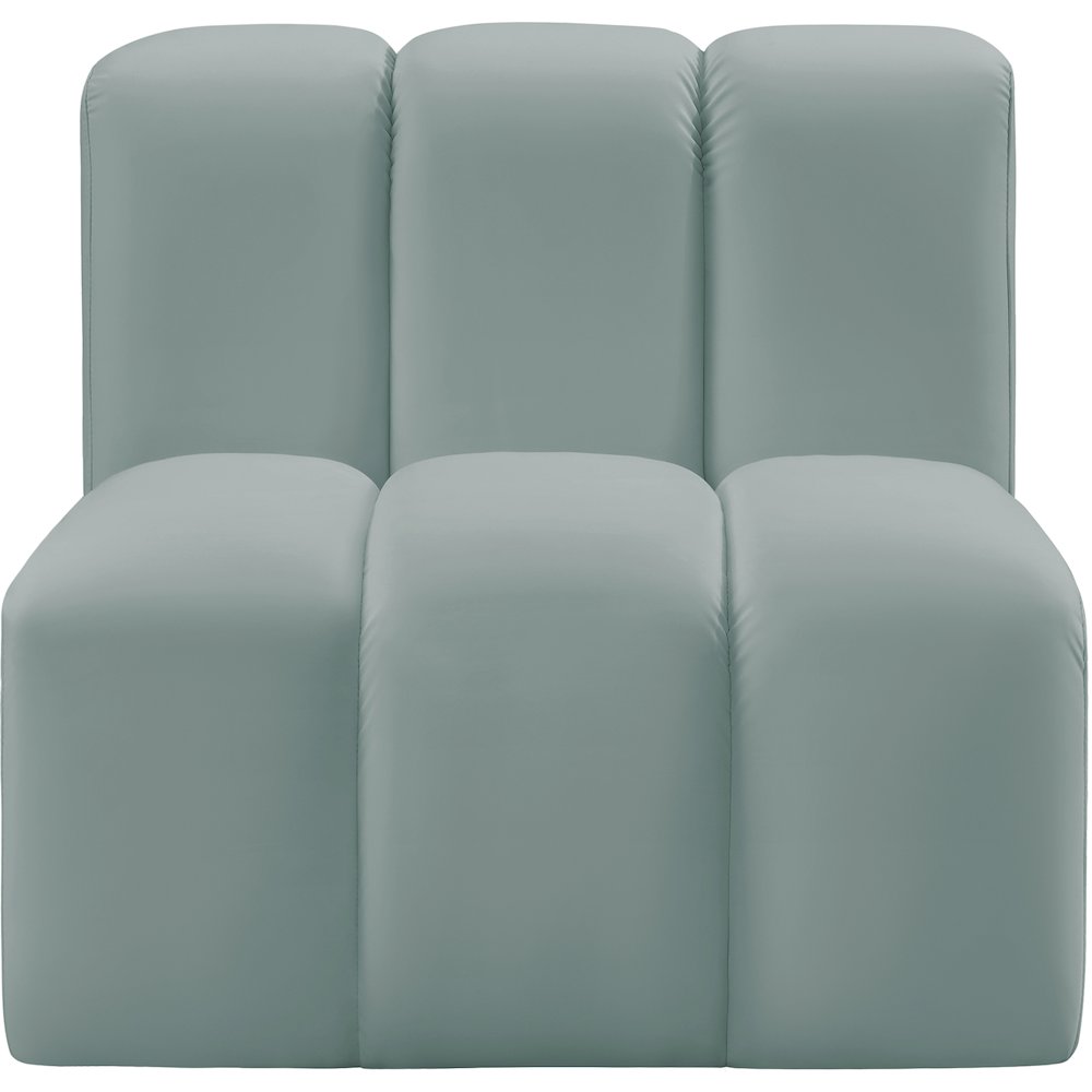 Arc Mint Green Vegan Leather Straight Chair