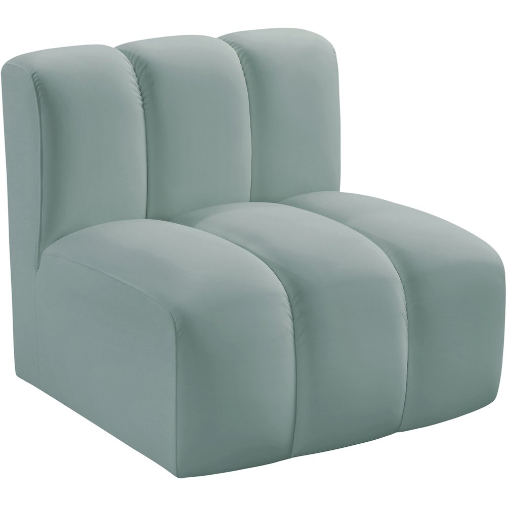 Arc Mint Green Vegan Leather Straight Chair